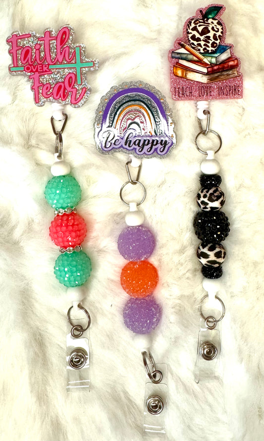 Beaded Badge Reel