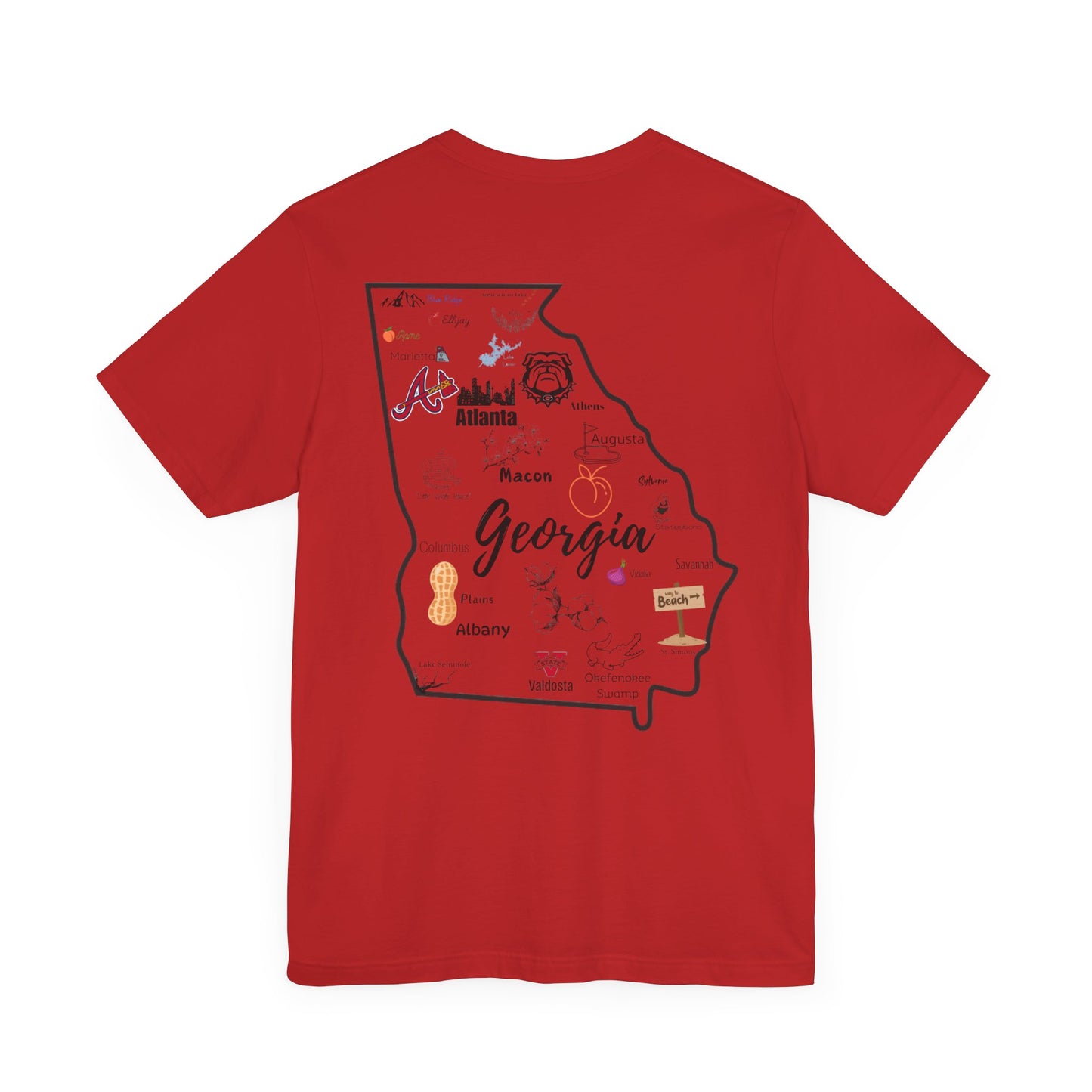 Georgia Map Unisex Jersey Tee - Southern Charm & Local Pride