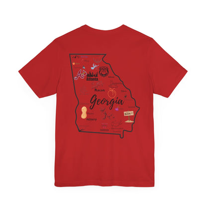 Georgia Map Unisex Jersey Tee - Southern Charm & Local Pride