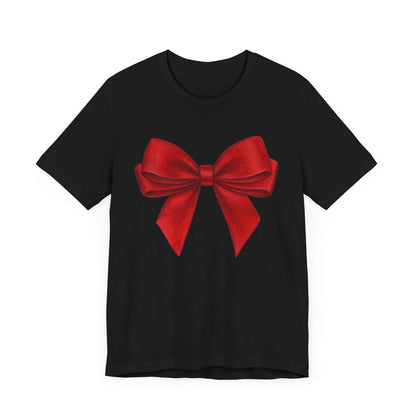 Festive Red Bow Unisex Tee