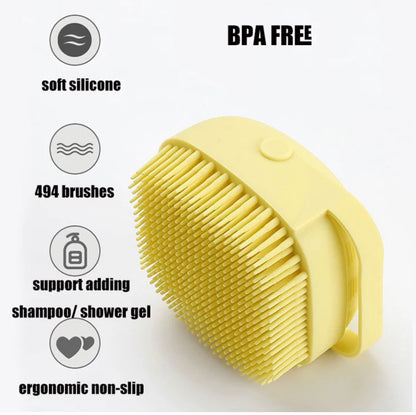 Pet shampoo brush