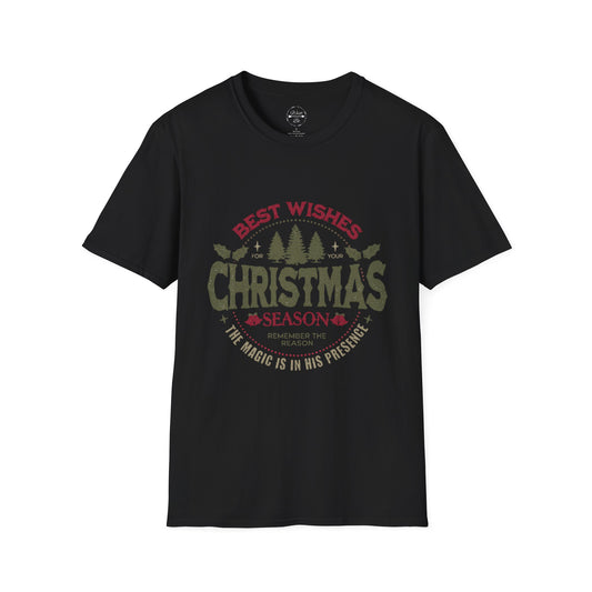 Best Wishes Christmas Season Unisex Softstyle T-Shirt | Holiday Vibes & Cheer