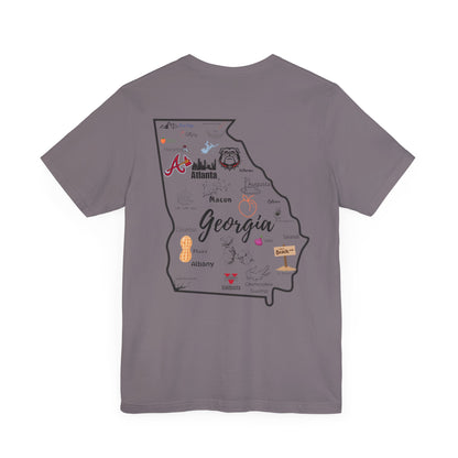 Georgia Map Unisex Jersey Tee - Southern Charm & Local Pride