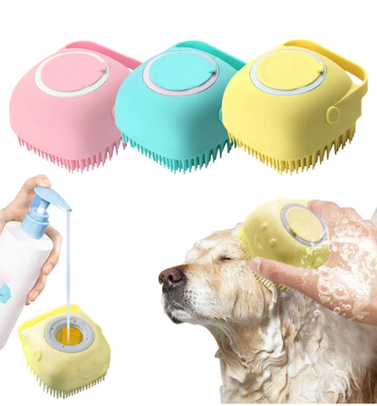 Pet shampoo brush