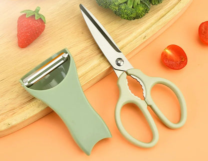 Peeler and scissors set