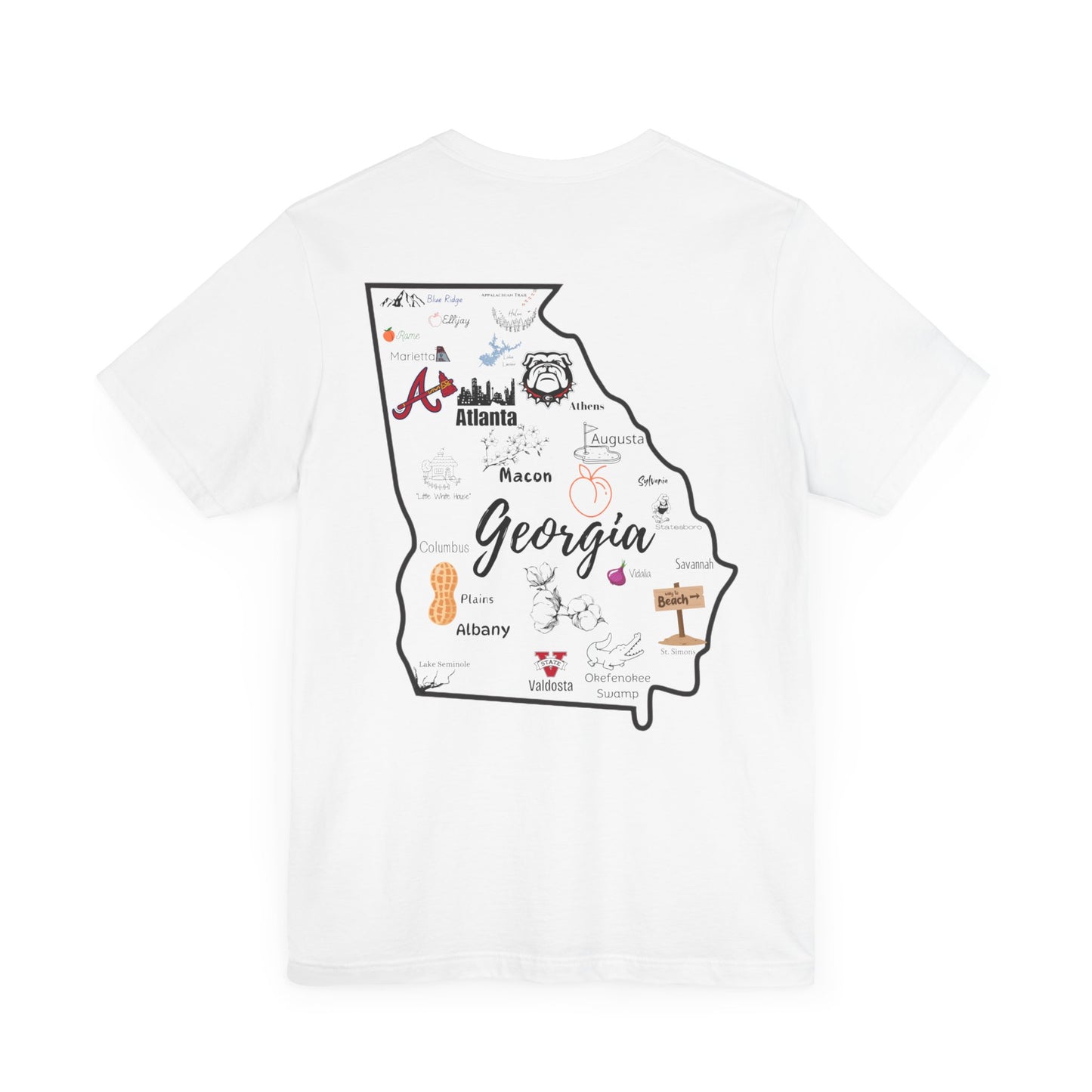 Georgia Map Unisex Jersey Tee - Southern Charm & Local Pride