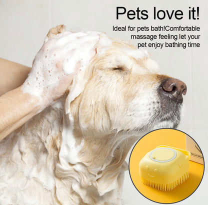 Pet shampoo brush