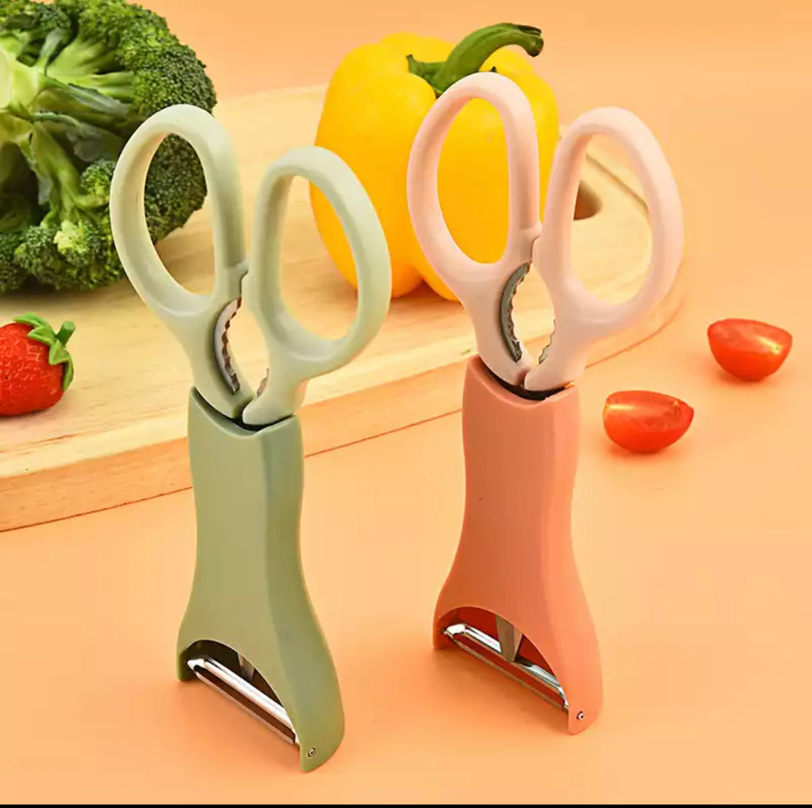 Peeler and scissors set