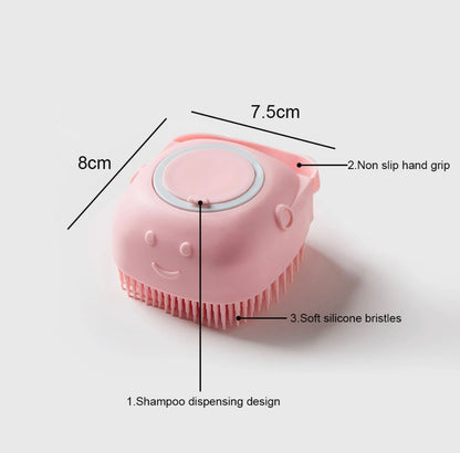 Pet shampoo brush